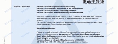 驰芯半导体获权威认证，跻身汽车安全最高等级