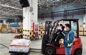 “波兰蜜蜡”“四轮机器人”等进博展品抵沪 东航物流精心保障