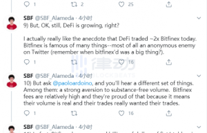 FTX创始人SBF：DeFi 数十亿美元的交易量是真实的么？
