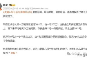 夫妻号称AI写公众号年赚200万，程前高调宣传，然后号被封了
