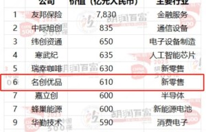 名创优品MINISO荣登胡润中国500强TOP10