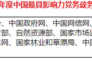 2019年中国优秀政务平台推荐及综合影响力评估结果通报